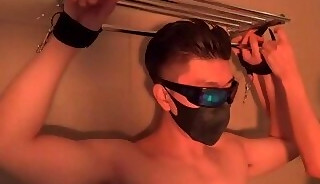 The new model is getting prepared for his nipple play session!🔥🌶️Tied🧵Restrained🔒Clamped
