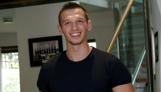 Young & Muscular Straight Lad Clayton Wanks