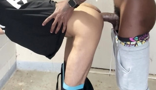 Monster dick fully serviced in public