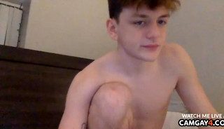 Teenage boy masturbating in webcam