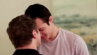 Calvin bouncing up and down on Jayden's cock