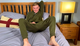 Young Straight Blond's 1st Ever Manhandling & his Huge Uncut Cock is Rock Solid & Squirts for England!