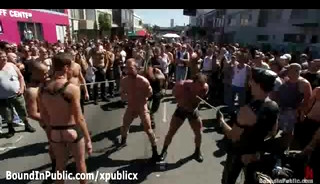 Two bound gays flogged in public at daylight