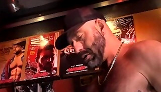 Cops gangbang by bears at the gay bar