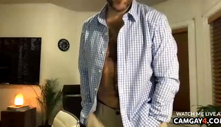 Mature man wanking on webcam