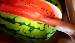 Fruit fuck and self swallow - the best comes after cumming