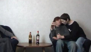 Party trio twinks fucking and analcum