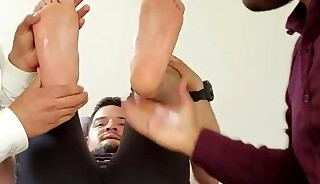 Goalkeeper feet sucked and sock