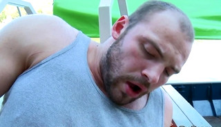 Muscle Men Have Anal Sex In Public