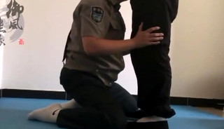 Chinese daddies police training no cum