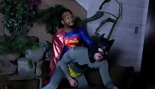 Gay IR cosplay bottom couple enjoys anal sex on the couch