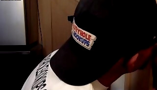 Nympho gloryhole gay sucks and deepthroats white dick