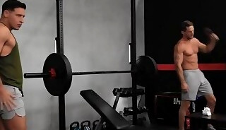 A lusty fuck for Roman and Dalton at the gym
