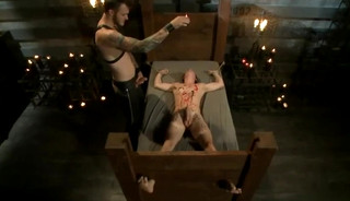 Christian Wilde Tyler Sweet Caged Sex Slave Endures A Beating Hot Wax And Hard Stockade Fuck