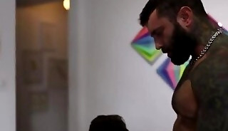 Threesome fuc. Hot gay sex