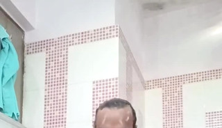 Indian Desi Man Rajasthani Hairy boy enjoy shawer with live friends