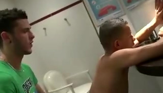 Rough fucking in the bathroom