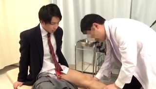 Horny japanese doctor making out with cute fit student