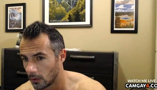 Sexy man masturbates in live