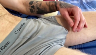 Straight Young Footballer gets Wanked & Spanked & his Rock Hard Uncut Cock Shoots Massive!