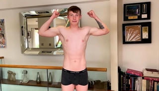 Young Slim & Lean Lad Wanks his Monster Thick Uncut Cock & Cums Bucket Loads!