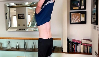 Young Slim & Lean Lad Wanks his Monster Thick Uncut Cock & Cums Bucket Loads!