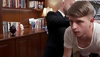 DILF Master Adam Snow rimjob twink Noah White harder