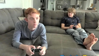 Young ginger Andrew Lee riding bare cock vigorously