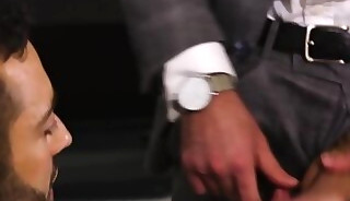 Suited hunks flip fuck