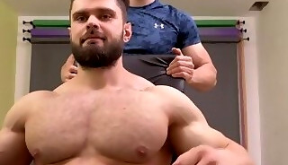 Sergiu Pavlenco (aka Jeff B and Iron Muscle) hot muscle worship with friend