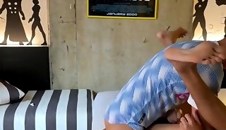 I invited a football player to my house and fucked him. Full movie