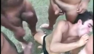 Brazilian football gangbang