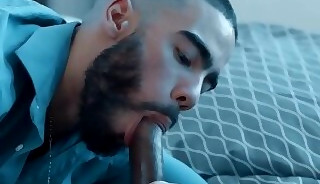BBC hunk has 69 rimming and anal sex with bearded Latin gay
