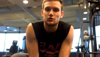 Young & Horny Lad Joel has a Risky Wank at the Gym