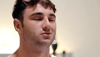 Michael is totally into it and lets Dakota fuck him doggystyle