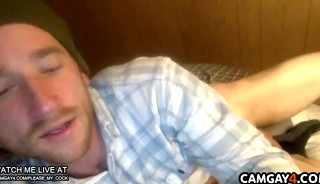 Blonde guy shows his anus in live