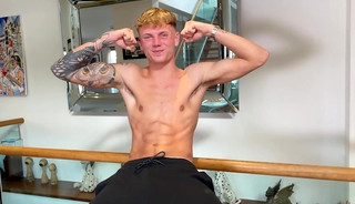 Young Straight Teen Wanks his Uncut Cock & Squirts a Huge Load of Cum!