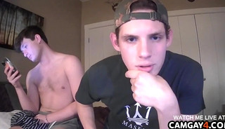 A guy gets his ass and cock sucked in live
