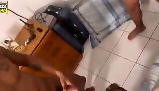 DOUBLE PENETRATION WITH 2 BLACK BROTHERS AND A BLONDE TWINK AFTER MASSAGE