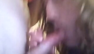 Sucking Dick through pizza box