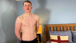 Young Straight Footballer Wanks his Big Uncut Cock & his Rock Hard Cock Gushes with Cum!
