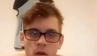 Hot handsome nerd with a  huge wanker