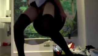 Amateur Asian CD stretched  out