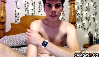 Two twink caressing each other horny