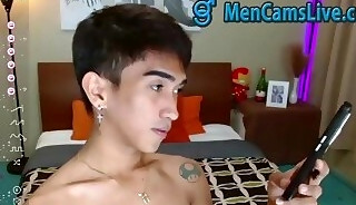 Naughty Asian Teen tattoo Part 1 doing a Cam Show