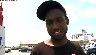 Black bottom fucked by white jock outdoor till cumshot