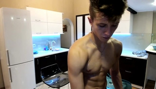 Cumshot and orgasm of Russian twink