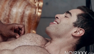 Muscular black stud DeAngelo Jackson anal fucks Lucas Leon