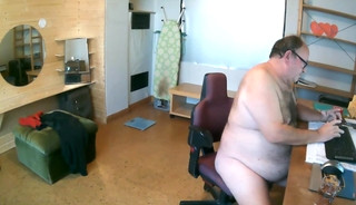 German Chubby Bald Man Show Only