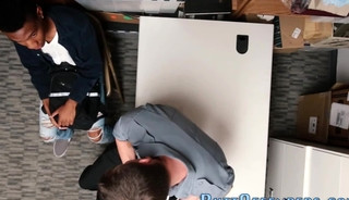 Gay black teen rides cops dick